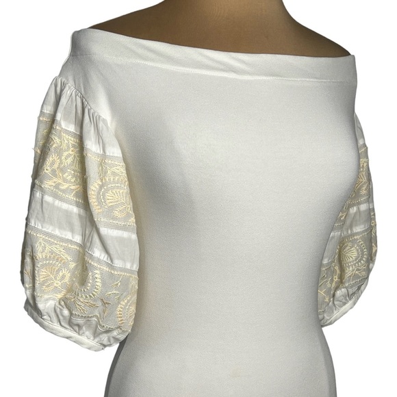 Free People ivory rock with it off the shoulder top size S - Picture 5 of 13